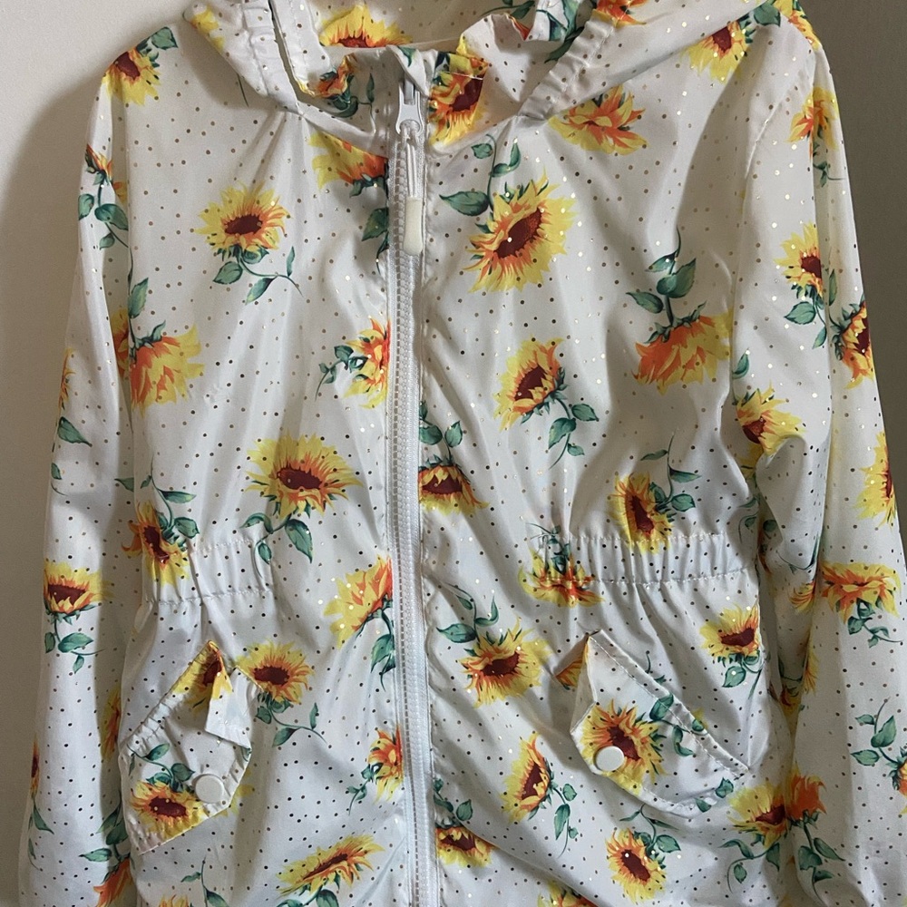 Sunflower Print Girl’s Jacket Size 6x
